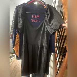 H&M black dress size Large